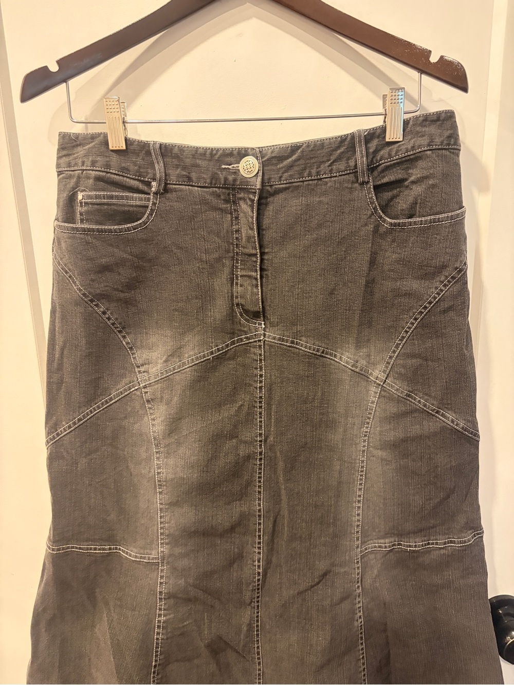 Y2K funky Black Denim Skirt - Picture 13 of 14